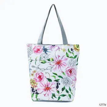 

Plain tote bag Kitchen Tote Eco-Friendly Shopping Bag borsa di tela Floral Reusable Tote bag Printed Reusable Grocery Bags