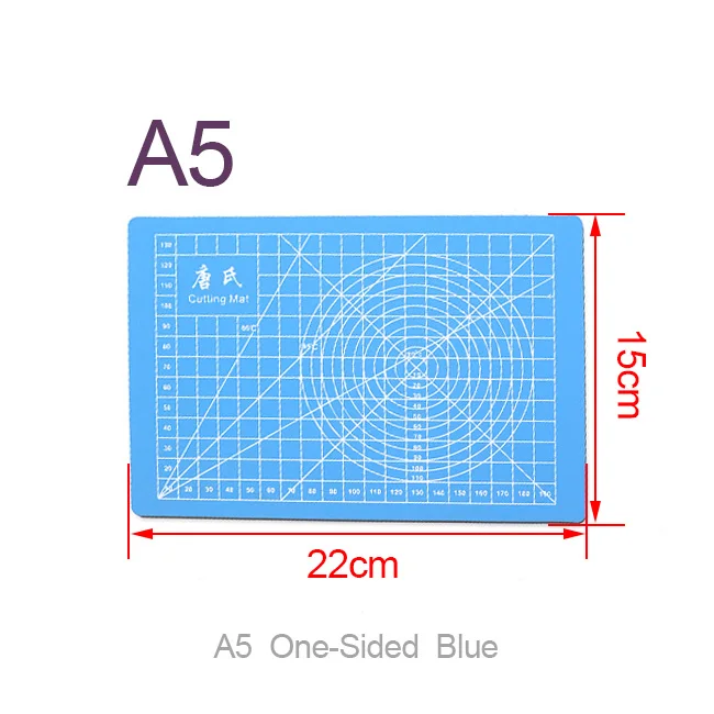 A5 A4 A3 3mm Thickness Inch Size Cutting Mat Punch Sewing Leather Craft Cutting Mat Board Engraving Soft Pad Hand Writing Plank - Color: A5 Cutting Mat blue