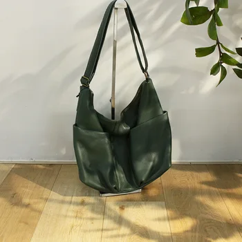 

2020 New Style Soft Genuine Leather Women Crossbody Bags Large Capacity Shoulder Bag Casual Leather Messenger Bag For Women