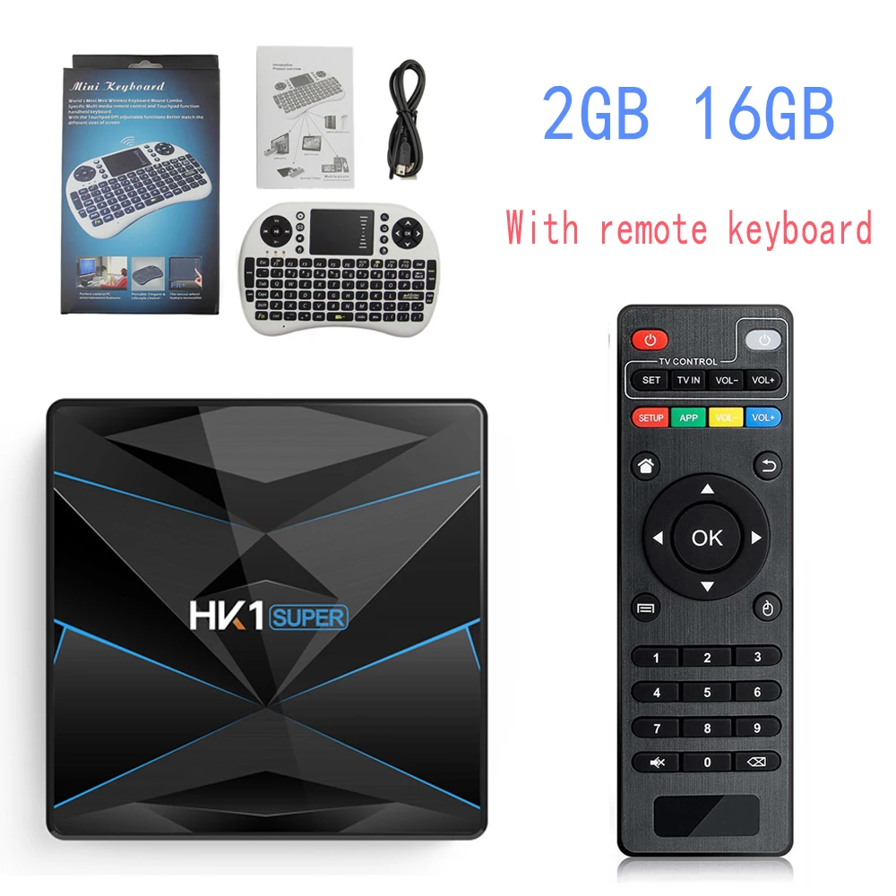 Android 9,0 Smart tv BOX RK3229 2G DDR3 16G EMMC ROM телеприставка 4K 3D H.265 Wifi медиаплеер приемник play store - Цвет: 16G with i8 keyboard