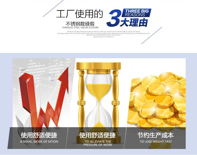 Yangjiang Manufacturers Currently Available Zinc Alloy Dressmaker's Shears Household Sewing Clothing Big Scissors Stainless Stee