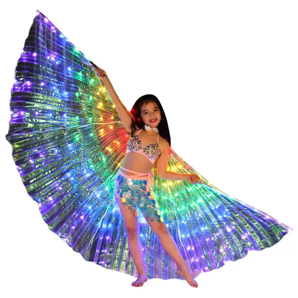 

Children Dancers Dance Wear LED Tron Performance Fluorescent Butterfly Wings Belly Dance Carnival Led Costumes Christmas Shows