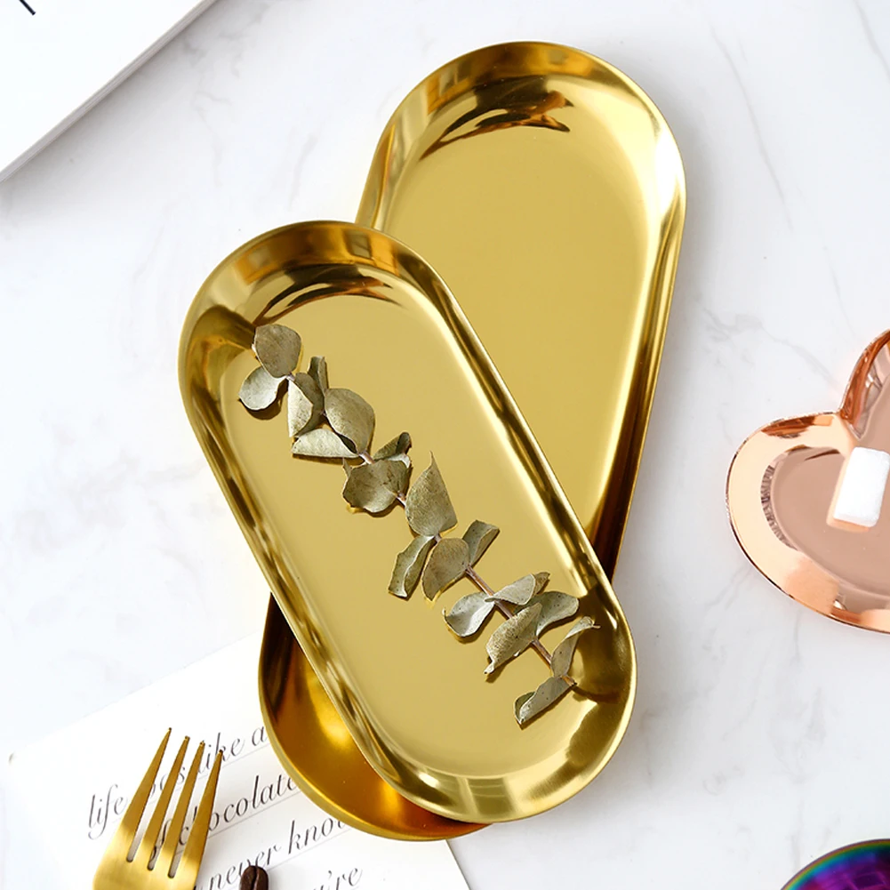 Поднос для хранения из нержавеющей стали в скандинавском стиле Роскошная