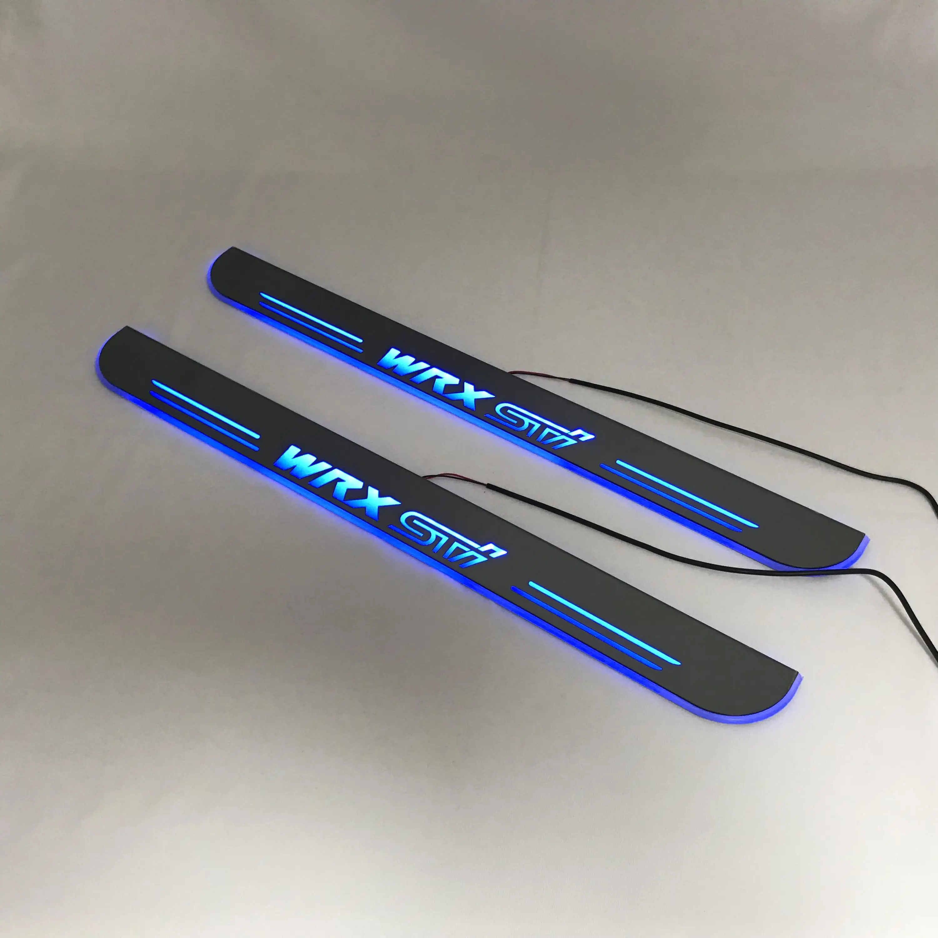 Osmrk светодиодные движущиеся двери scuff для subaru wrx sti динамический порог пластина плоская подкладка накладки предохранители течёт/фиксированный светильник, 2 шт