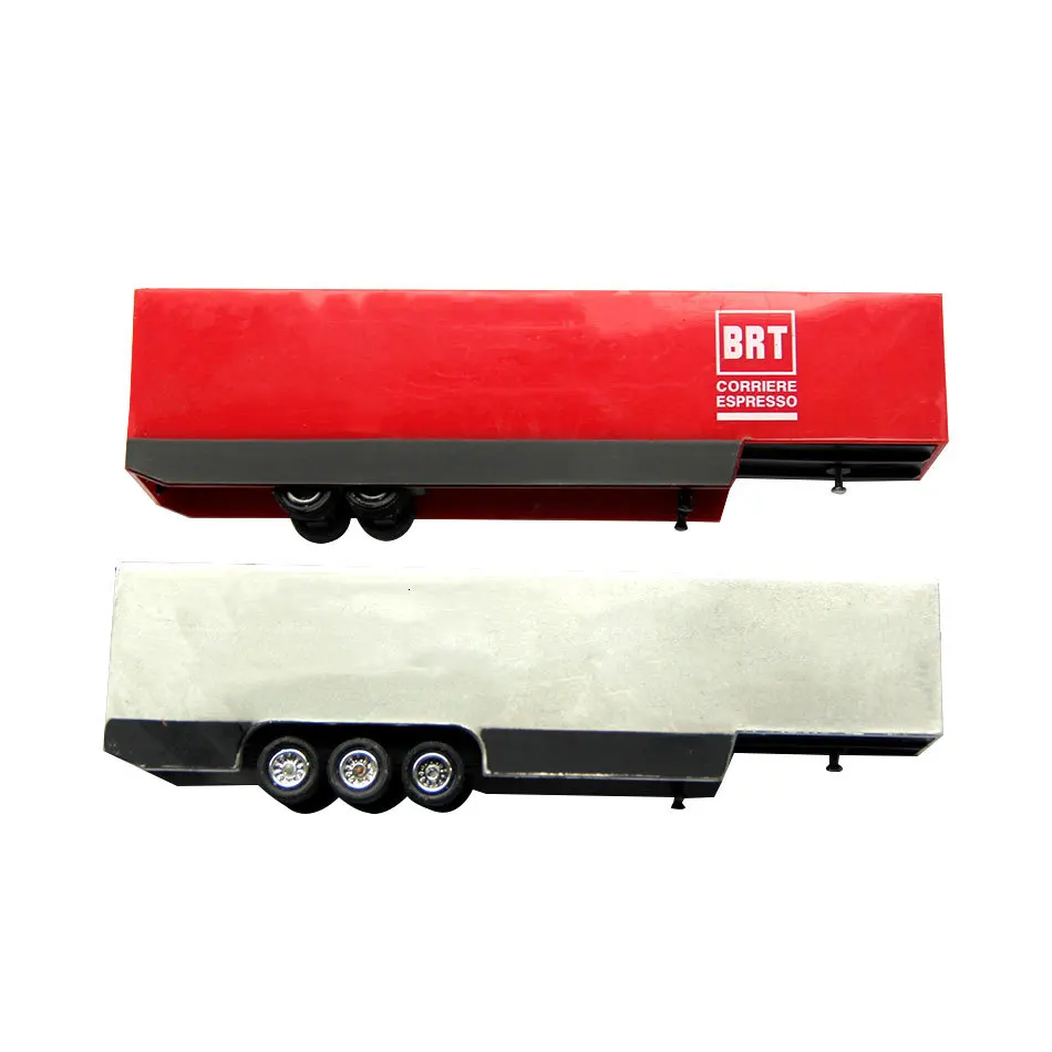 Building Train Cargo Container Toys Model 1:87 HO Scale Truck Trailer Car With Production Sand Table Mini Gift Transportation