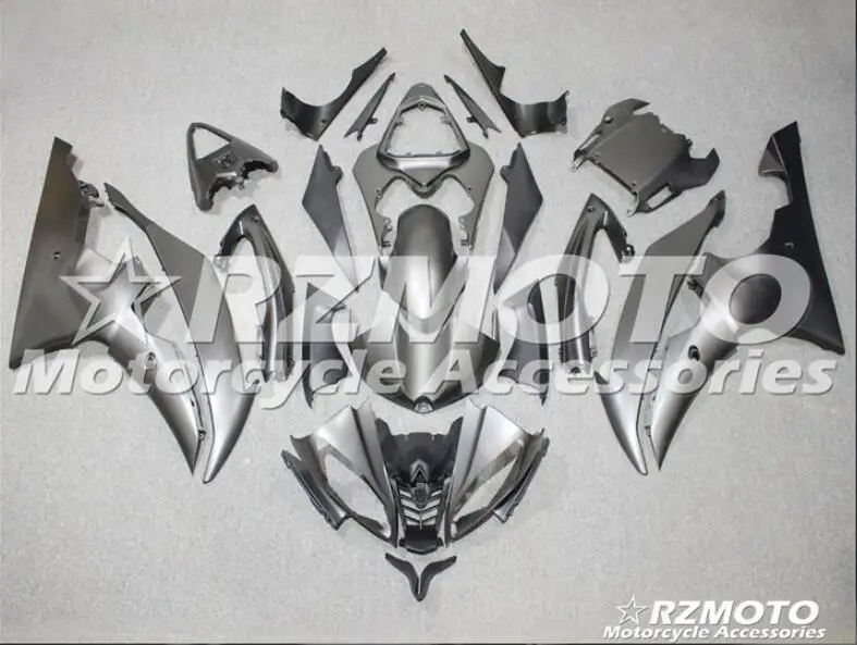Gray Набор впрыскивателей Мотоцикл Обтекатели Fit для YAMAHA YZF-R6-600 2008- 08-16 обтекателя Кузов Набор изготовленный на заказ Серый цвет классный - Цвет: Gray