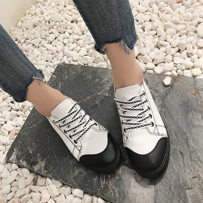 

Small White Shoes Women's 2019 Spring Versatile Korean-style Students Spring New Style Western Style Flat Keel Thin Shoes Casual