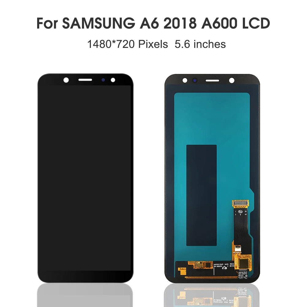 5,6 ''lcd для samsung Galaxy A6 A600 A600F SM-A600FN дисплей кодирующий преобразователь сенсорного экрана в сборе Замена