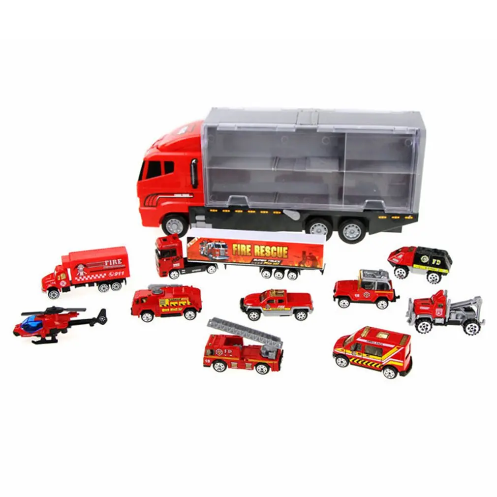 

Alloy Engineering Vehicle Storage Container Transport Vehicle Model Open Door Inertia Car Children'S Educational Toys