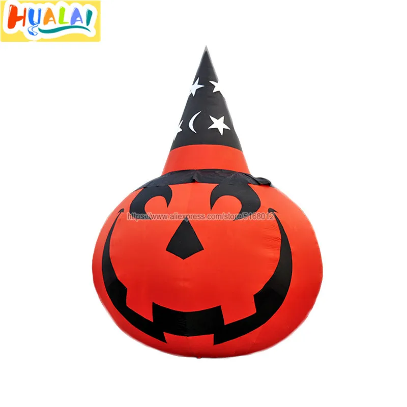

outdoor giant Halloween inflatable yard decorations,inflatable Pumpkin with hat balloon for holiday advertising party event