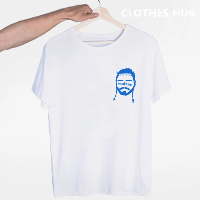 Post Malone Hip Hop T-shirt O-Neck Short Sleeves Summer Casual Fashion Unisex Men And Women Tshirt - Цвет: Многоцветный