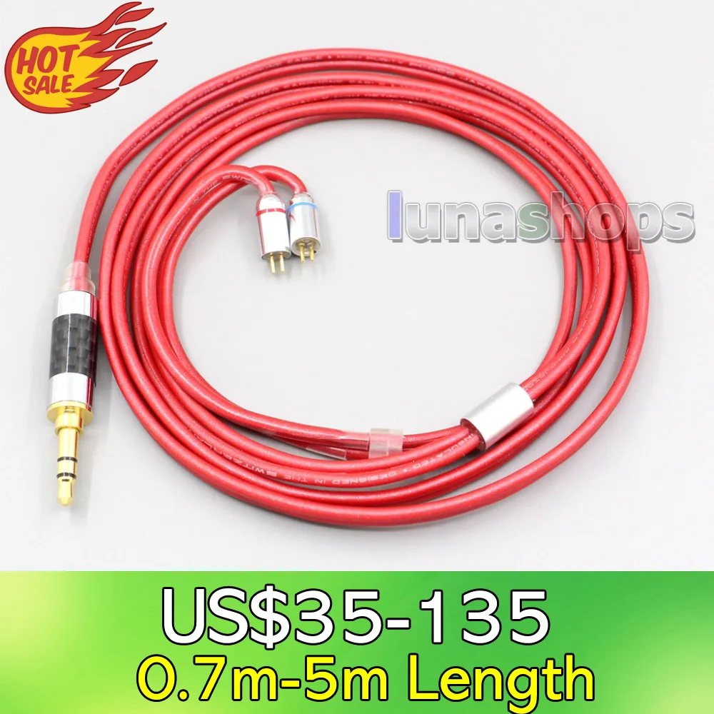 

LN006674 4.4mm XLR 2.5mm 99% Pure PCOCC Earphone Cable For 0.78mm 0.77mm BA Custom Westone W4r UM3X UM3RC JH13 Flat Step