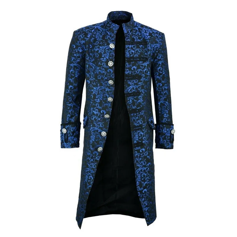 Pui для мужчин tiua для мужчин Edwardian стимпанк плащ платье верхняя одежда Винтаж пальто куртка со средневековым рисунком Косплей Костюм