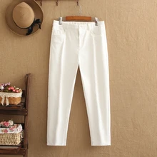 Модные женские джинсы размера плюс, Вельветовые женские зимние новые плюс вельветовые плотные Стрейчевые джинсы для полных мм 300 кг белые леггинсы