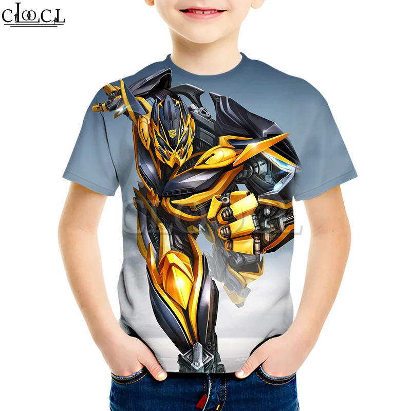 Kids T shirt 6 Одежда для маленькой дочки; футболка с рисунком супергероя Бамблби; футболки с короткими рукавами и 3D принтом для мальчиков и девочек; Повседневные детские топы для малышей - Цвет: Kids T shirt 6