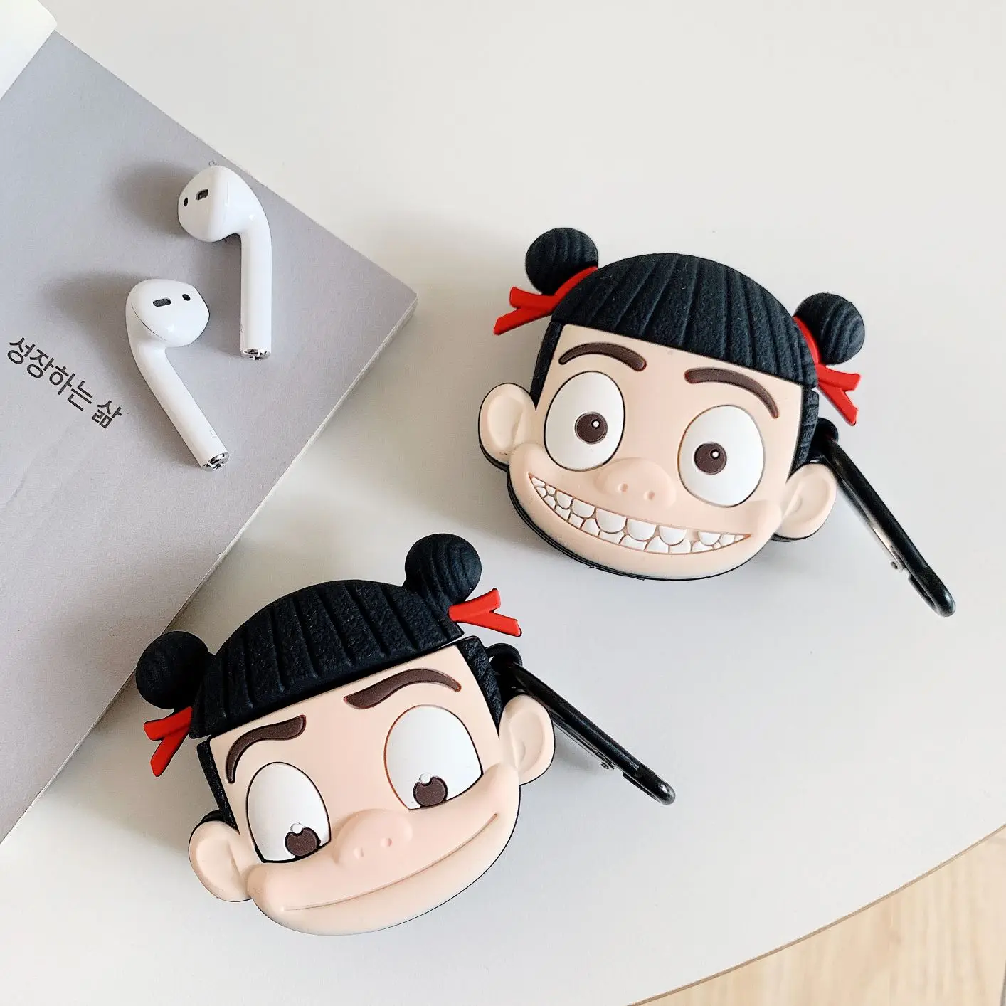 Милый чехол для наушников Airpods 2 Чехол мультяшный Nezha силиконовый защитный чехол для наушников для Apple AirPods чехол для наушников