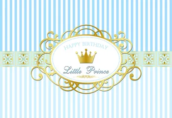 

Vinyl Baby Shower Blue Royal Prince Crown Birthday Party Children Photography Backgrounds Backdrop Photo Studio