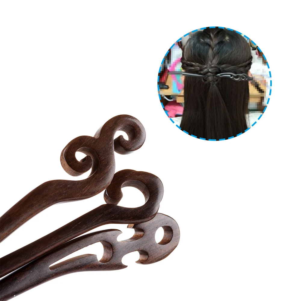 Hair Accessories Handmade Chopstick Hair Stick Sandalwood Carved Hairpin Women Retro Style Styling Tools