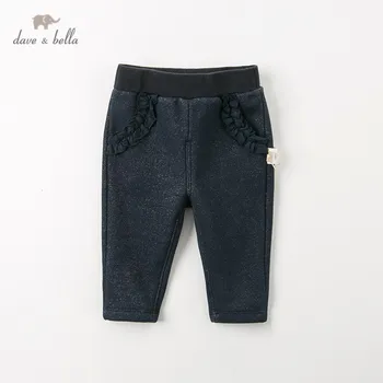 

DB11467 dave bella autumn winter baby girl fashion pants children full length solid pants infant toddler trousers