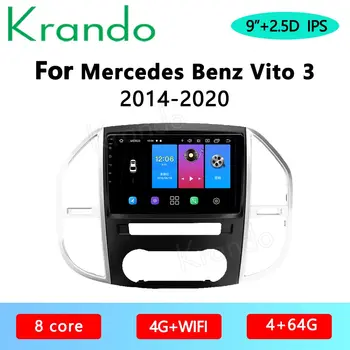 

Krando Android 10.0 9" IPS Full Touch car radio navigation For Mercedes Benz Vito 3 2014-2020 Audio GPS Carplay DSP WIFI