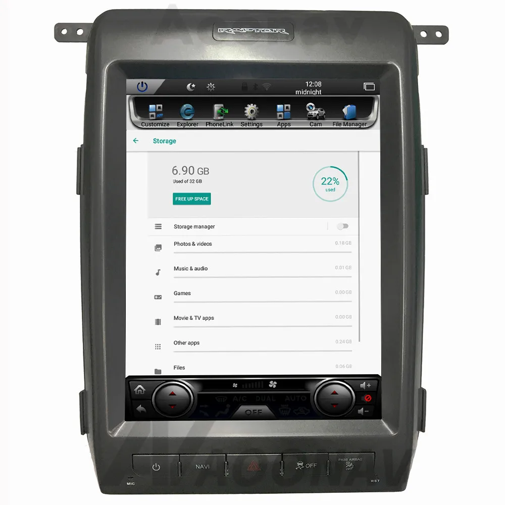 Автомобильный GPS навигатор с большим экраном в стиле Tesla на Android для Ford F150 2011 2012 2013