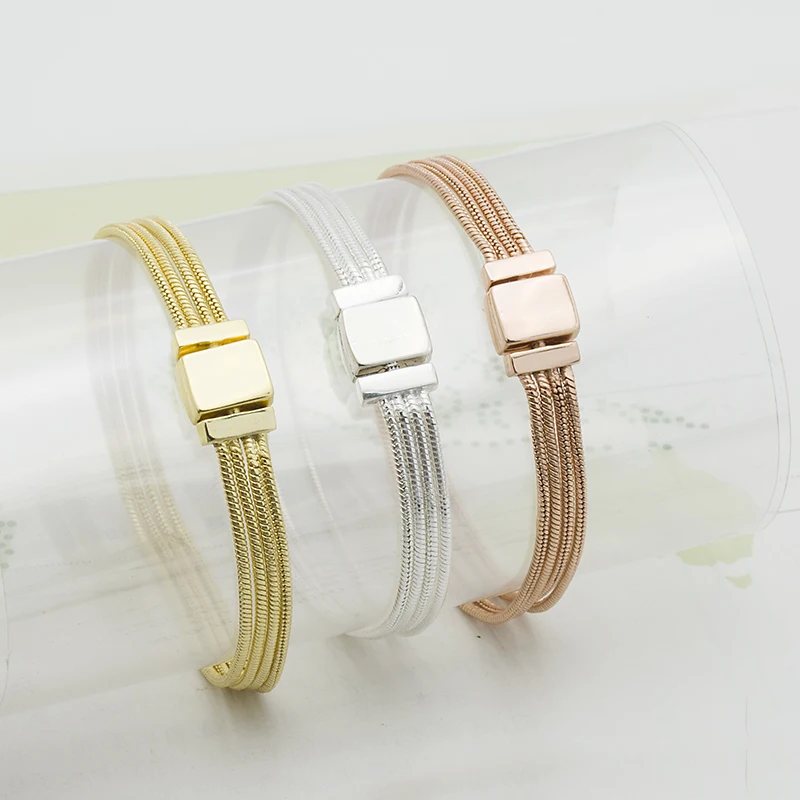 

wholesale 2019New Fashion Wide bracelet quality Reflexions women Bracelet 3 color width watch belt gift have logo link chain