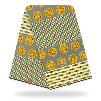 

Yellow Color African 100% Cotton High Quality African Fabric Wholesale 2020 Real Cotton Wax Veritable African Prints Y200514-27