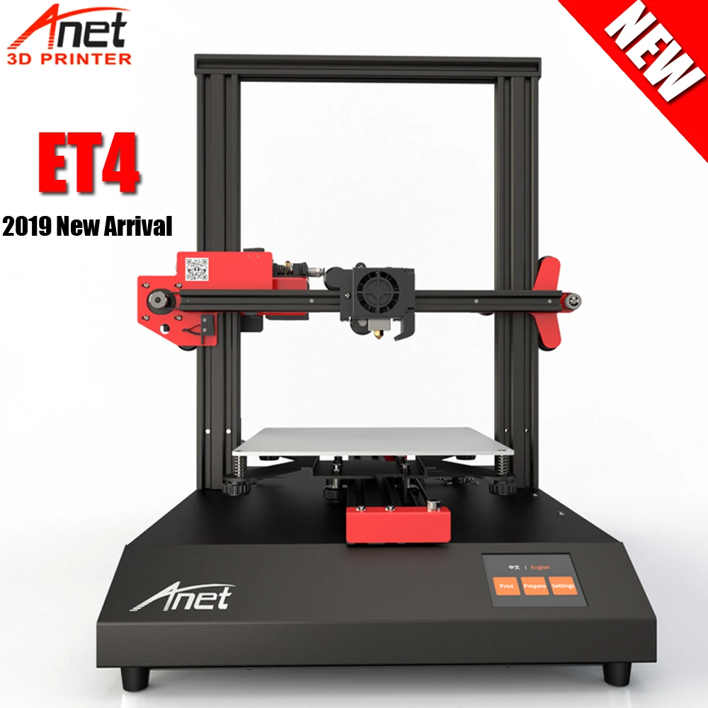 

Large 3D Printer ET4 Printer Anet Metal Frame Auto Leveling & Loading Filament Detection Offline & Resume Printing Micro SD Card