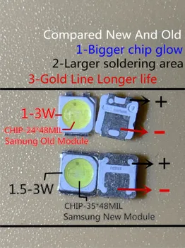 

1000pcs 2828 LED Backlight TT321A 1.5W-3W with zener 3V 3228 2828 Cool white LCD Backlight for SAMSUNG TV TV Application