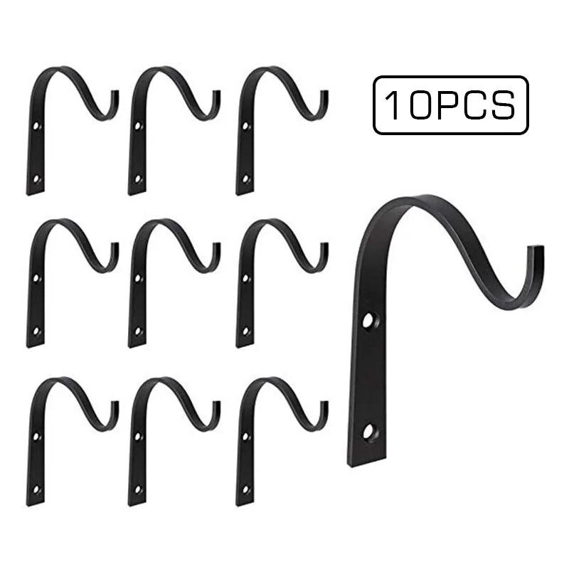 

10x J-type Hook Heavy Duty Metal Iron Hanging Hooks Door Wall Fixings 71*40*9mm