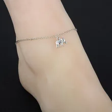 Европа и Америка стиль лето горячая распродажа Модные Простые универсальные кулон в виде слона ножной браслет украшения