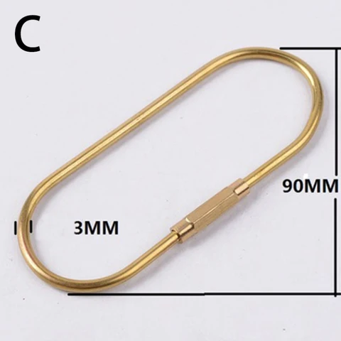 Brass Key Chain Ring Gold Color Women Brief Creative Key Hanger Car Gadget Door Key For Original Gift For Men