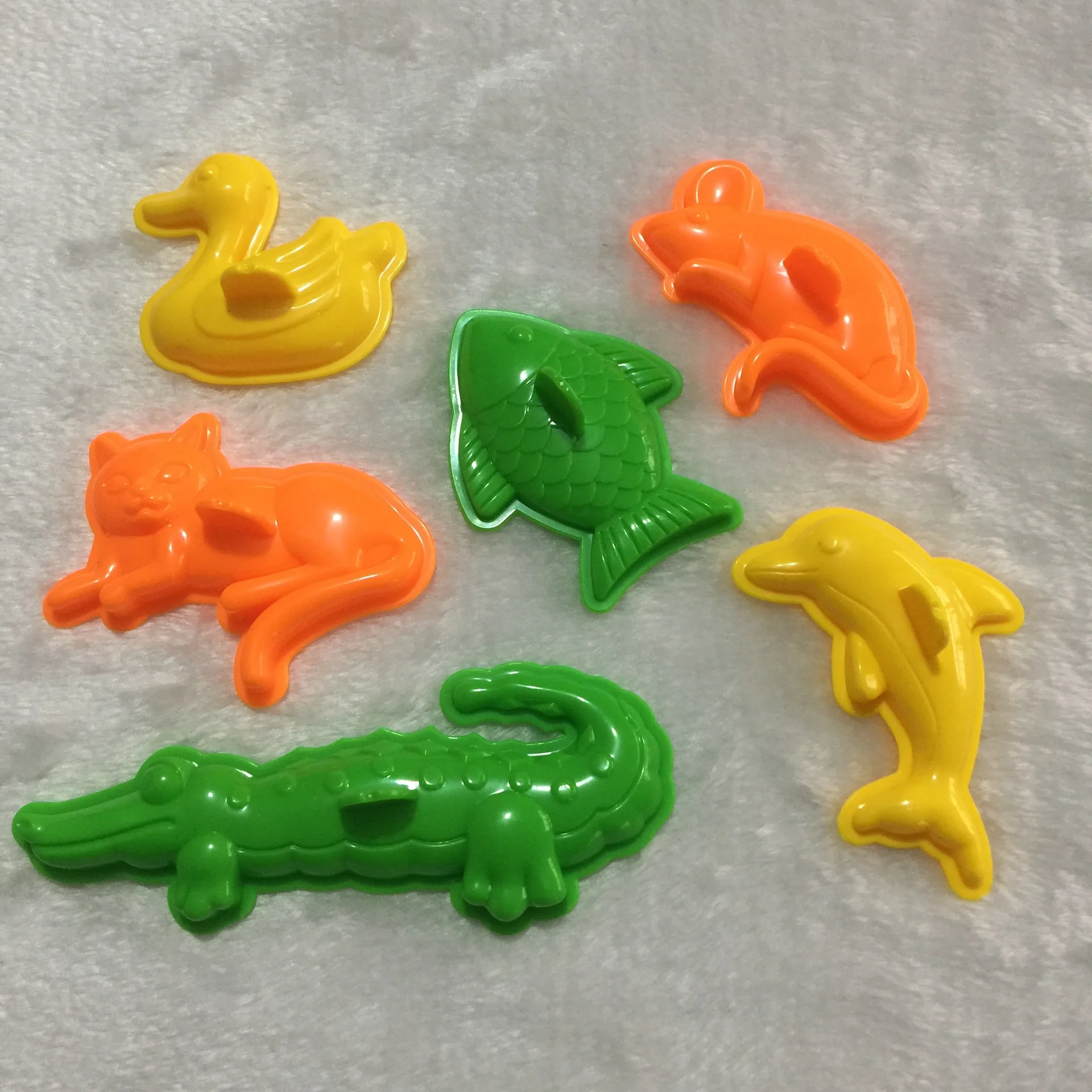 incredible  6 pcs/set Animals Model Fish Cat Duck Dolphin Sand Molding Tools Castle Building Model Beach Toys K