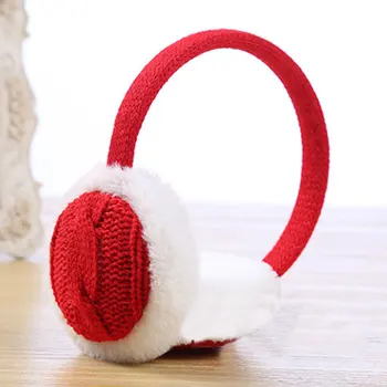 

New Crochet Knitted ladies earmuffs autumn winter warm comfortable solid unisex skiing Fur headphones casque antibruit cute