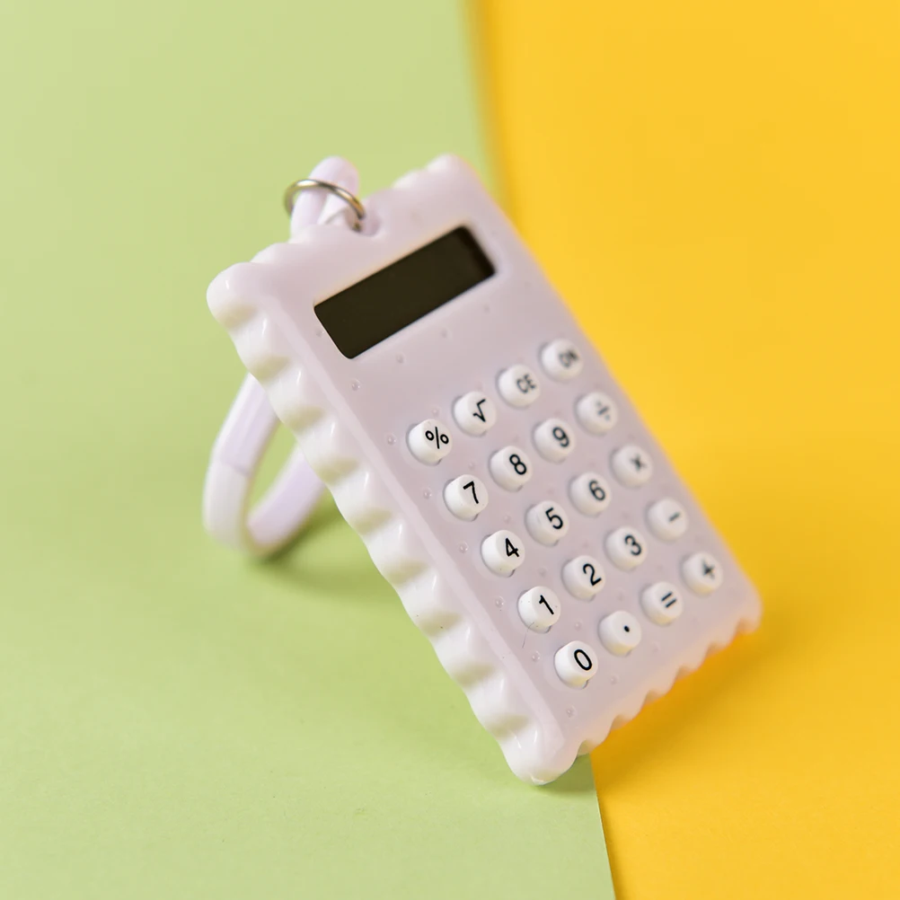 Пластиковый мини брелок-калькулятор Ручной Карманный Тип Монета калькулятор на батареях маленькая батарея офисные принадлежности студенческие канцелярские принадлежности