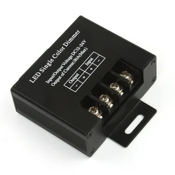 

DC 12-24V Single Channel Aluminum Shell Practical Easy Apply Strip Light Durable Mini Controller LED Dimmer Home Electronic