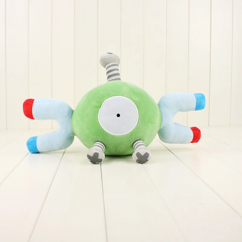 Аниме плюшевая игрушка для питомца Mew Meowth Ninetales Marowak Sandshrew Dartrix Flygon Magnemite xiaoth 'd мягкие куклы животных подарок для детей - Цвет: 23cm Magnemite
