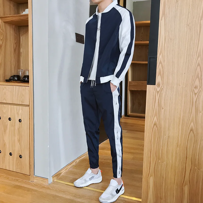 

2019 Spring Clothing New Style Korean-style Fashion Man Leisure Sports Suit Youth Trend of Fashion Loose Casual Two-Piece Set