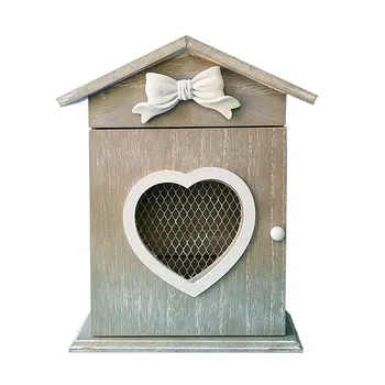 

Wooden Wardrobe Key Storage Organizer Retro Vintage European Style Key Holder With Hanging Hooks Letter Keychain Home Decor