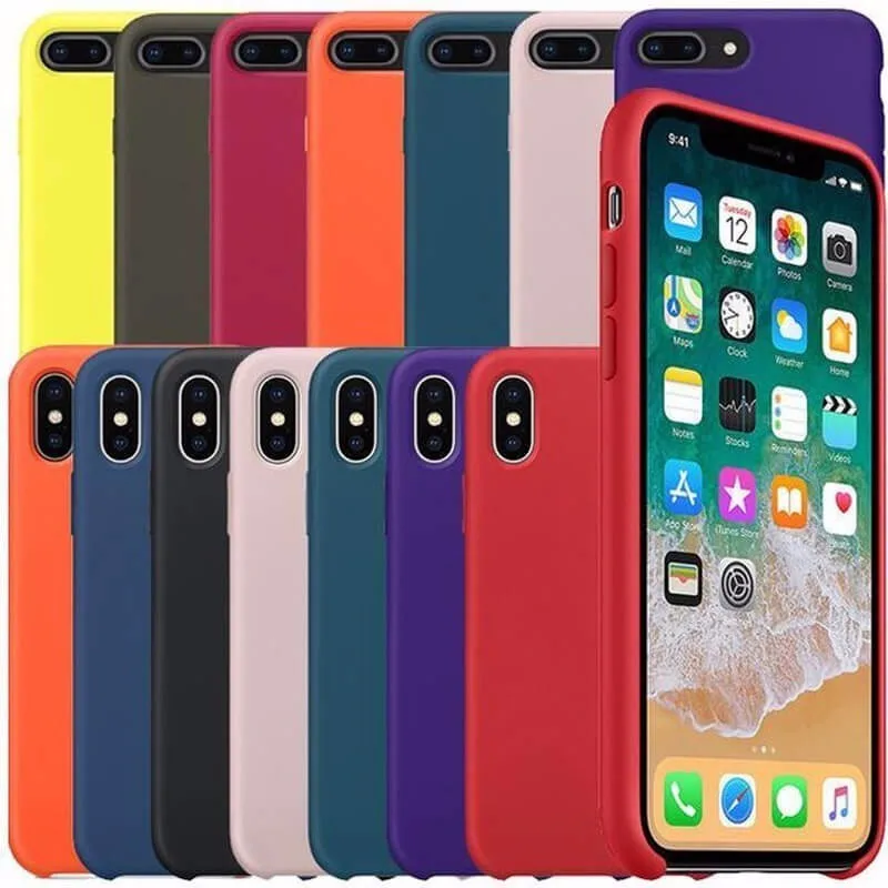 

Luxury Official LOGO Original Silicone Case For iphone 7 8 6S 6 Plus X XS MAX XR Case on Apple iphone 7 8 plus X 10 Cover case