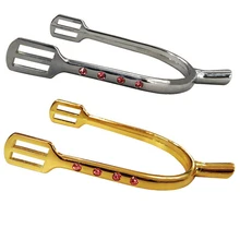 סוס דורבנות סוס רכיבה כרום פליז אבץ סגסוגת חלקה קל משקל נשים מגפי שלוחה קריסטל סוס ציוד רכיבה מירוץ(China)