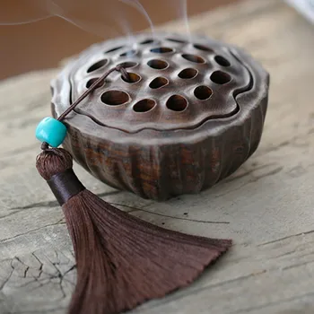 

Chinese Zen Incense Burner Charcoal Living Room Vaporizer Wooden Smoke Fountain Incense Burner Bruleur Encens Home Decor DB60XX