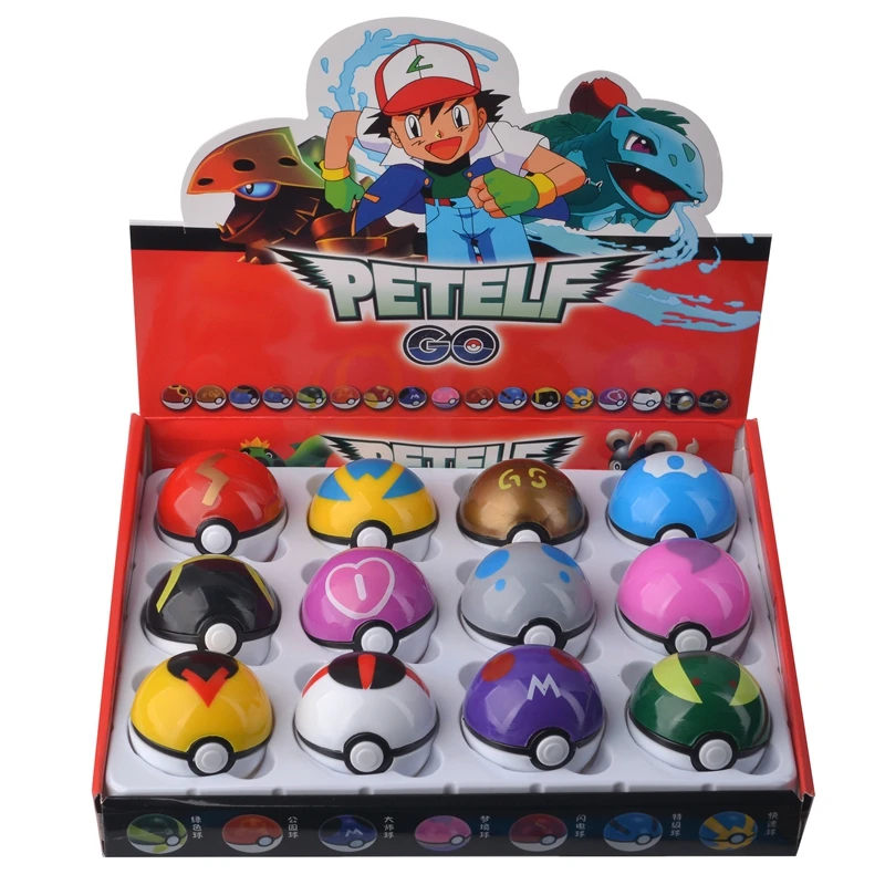 12pcs Pokemon Pokeball Kawaii Anime Figure Pikachu Different Styles Pokemon Game Ball Animation Character Doll Children Toy Gift Action Figures Aliexpress
