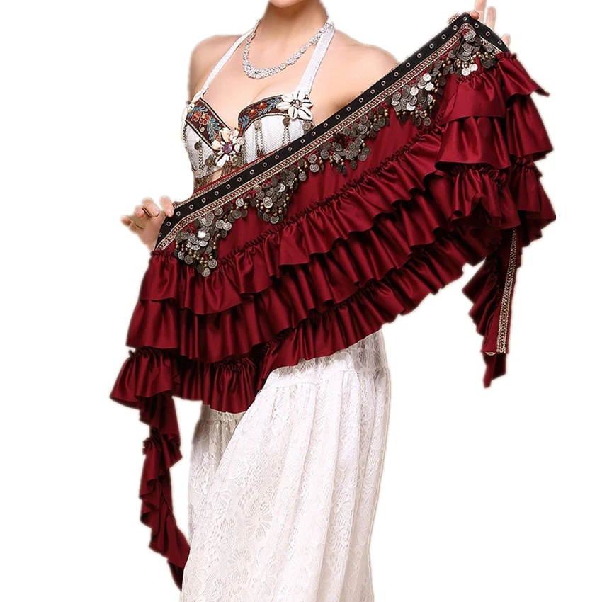 Платок для танца живота 3 цветов накидка аксессуары цыганских костюмов|Танец