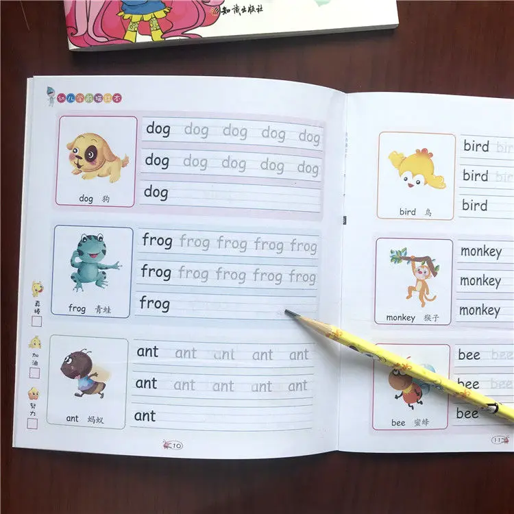 Caligrafia Livros Manuscrito Pré-escolar Crianças Exercícios Copybook Descrição 3d Round Writing 26 Alfabeto Inglês Uppercase 15 Cheap Educação & Ensino