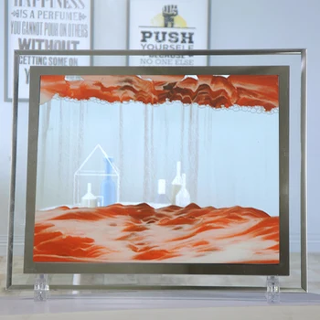 

moving sand picture quicksand painting 10 inch crafts hourglass frame liquid landscape desktop home decoration birthday gift