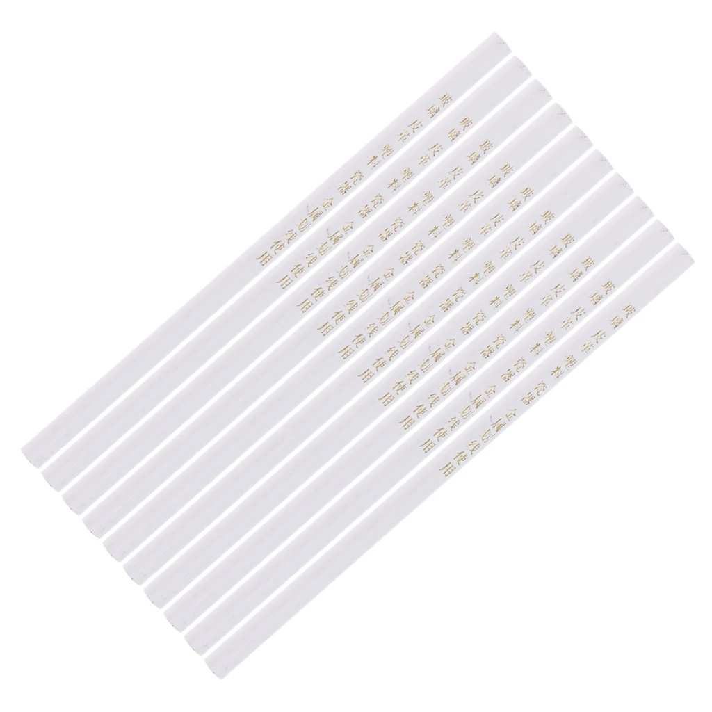 10pcs White Marking Pencil Pen for Fabric Glass Leather Marking Dressmaking
