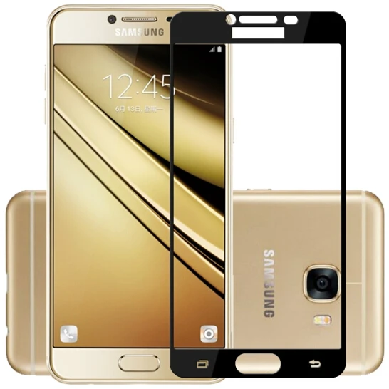 3D полное покрытие 9H Премиум Закаленное стекло для Samsung Galaxy C5 C7 Pro Защитная пленка