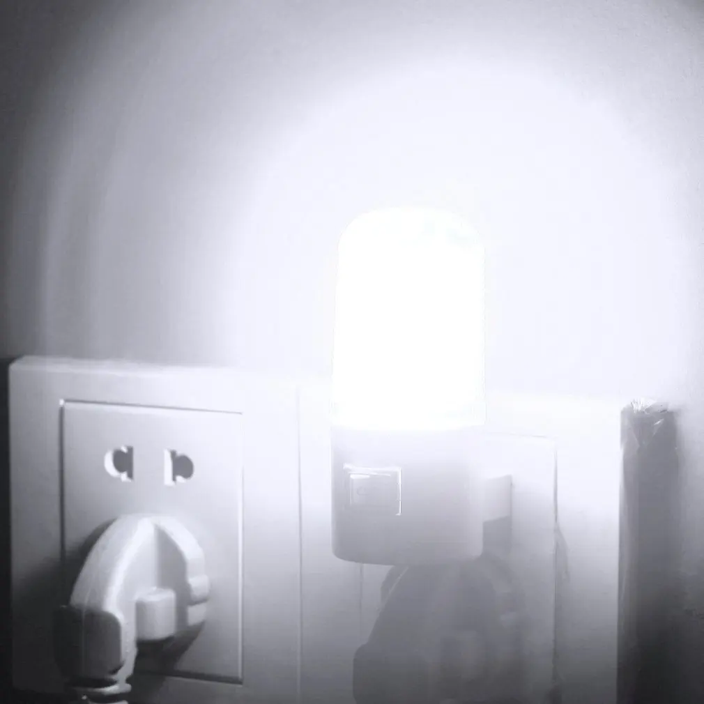 1W 4 LED Bedroom Night Light Lamp US Plug AC Plug Wall Mounting Energy Saving Mini Led Night Lighting Super Bright