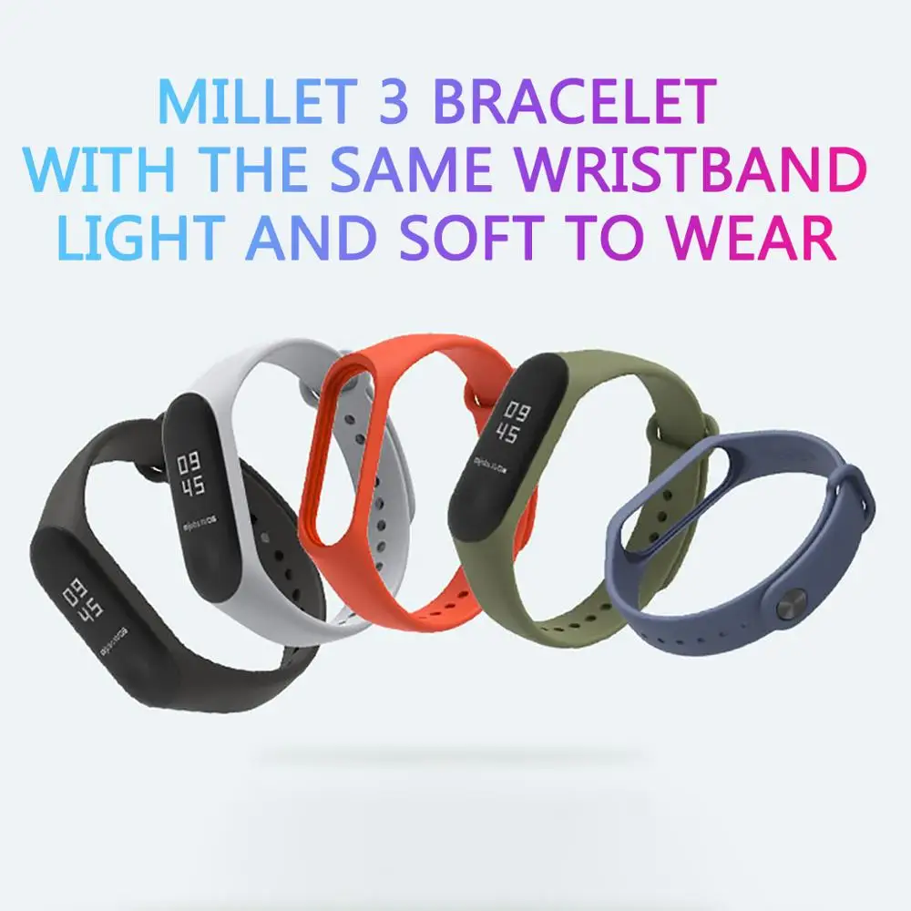 Силиконовый ремешок для Xiaomi mi Band 3 4 ремешок для спортивных часов часы умный Браслет сменный ремешок для mi Band 3 умный Браслет